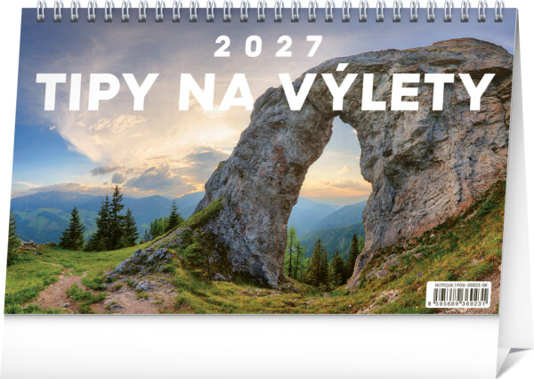 NOTIQUE Tischkalender Reisetipps 2027, 23,1 x 14,5 cm