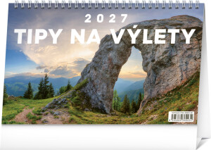 NOTIQUE Tischkalender Reisetipps 2027, 23,1 x 14,5 cm - Reklamnepredmety
