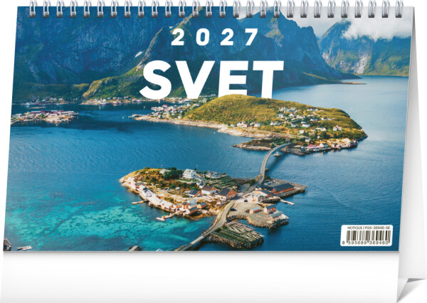 NOTIQUE Tischkalender Welt 2027, 23,1 x 14,5 cm