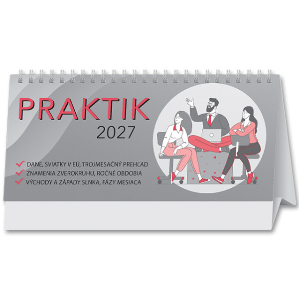 Tischkalender Praktik säulenförmig 2027