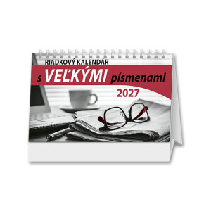 Tischkalender Linie mit Großbuchstaben 2027 - Reklamnepredmety