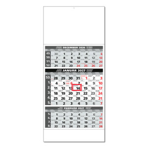 Planungskalender STANDARD 3M grau 2027 - Reklamnepredmety
