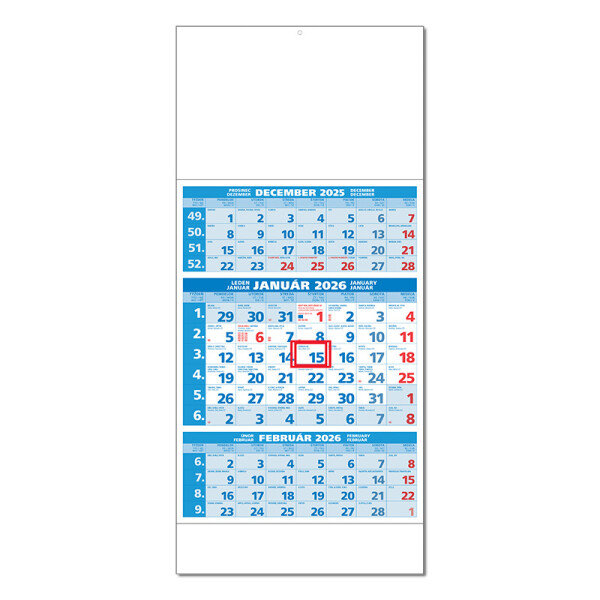 Planungskalender STANDARD 3M blau 2027