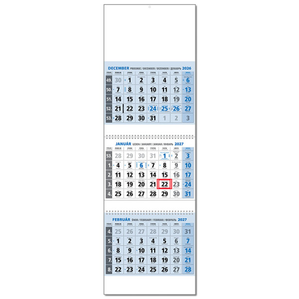 Planungskalender KLASIK 3M blau 2027