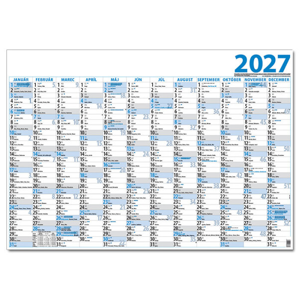 Einseitiger Planungskalender 2027