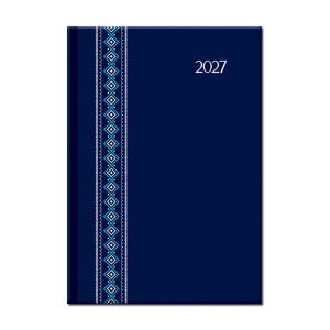 Tageskalender A5 FOLK blau 2027 - Reklamnepredmety