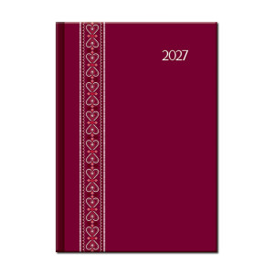 Tageskalender A5 FOLK rot 2027 - Reklamnepredmety