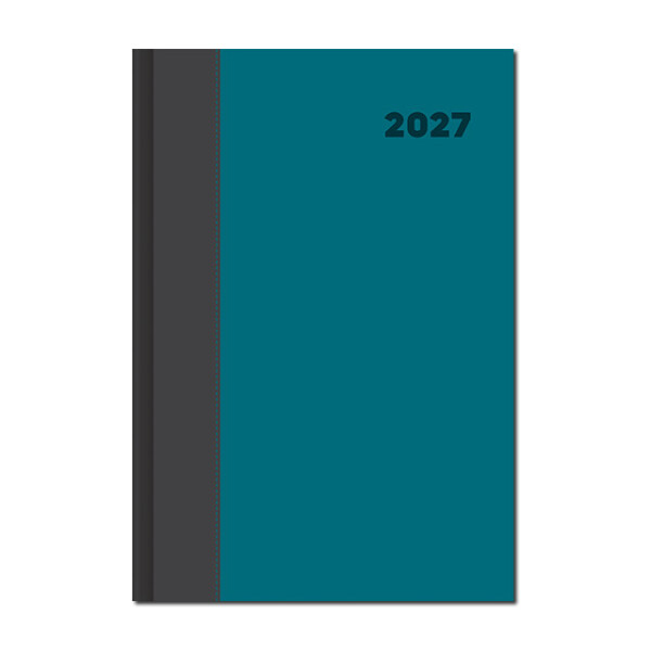 Tageskalender A5 DOLCETTO grau-türkis 2027