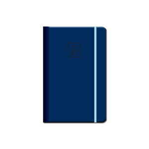 Mini-Kalender A6 FLORENCIA marineblau mit Gummiband 2027 - Reklamnepredmety