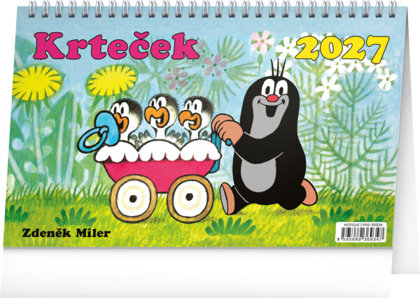 NOTIQUE Tischkalender Mole CZ 2027, 23,1 x 14,5 cm