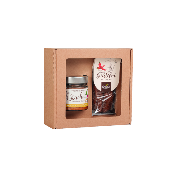 Geschenkset – Gezupftes Entenfleisch (Rillettes) und mild-würzige Festtagswurst