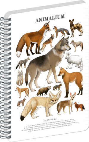 NOTIQUE Spiralnotizbuch Animalium – Canids, liniert, A4 - Reklamnepredmety