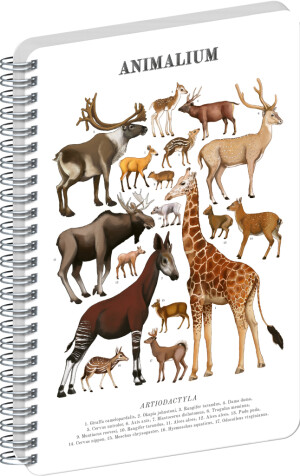 NOTIQUE Spiralnotizbuch Animalium – Artiodactyls, klar, A5 - Reklamnepredmety
