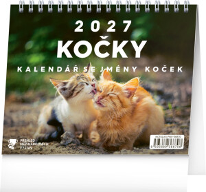 NOTIQUE Tischkalender Katzen - mit Katzennamen CZ 2027, 16,5 x 13 cm - Reklamnepredmety