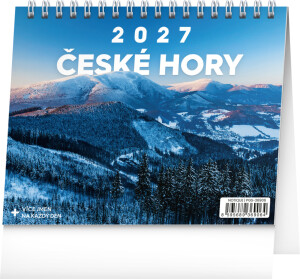 NOTIQUE Tischkalender Tschechische Berge CZ 2027, 16,5 x 13 cm - Reklamnepredmety