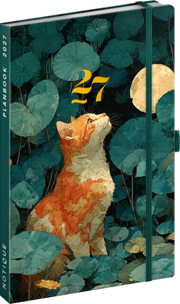 NOTIQUE Planbook Planer/Notizbuch Katze 2027, 13 x 21 cm