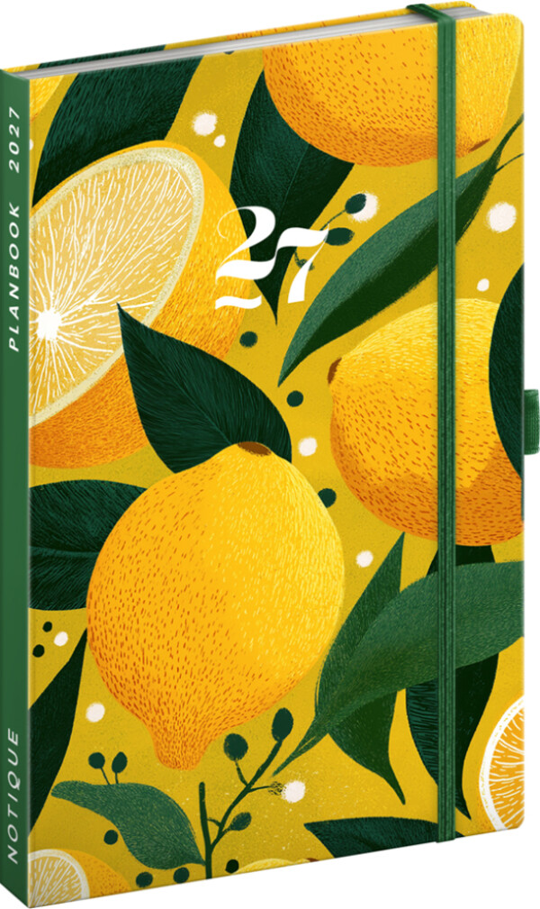 NOTIQUE Planbook Planer/Notizbuch Lemons 2027, 13 x 21 cm