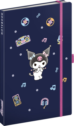 NOTIQUE Notes Kuromi, liniert, 13 x 21 cm - Reklamnepredmety