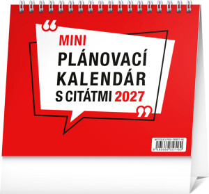 NOTIQUE Tischkalender mit Zitaten 2027, 16,5 x 13 cm - Reklamnepredmety