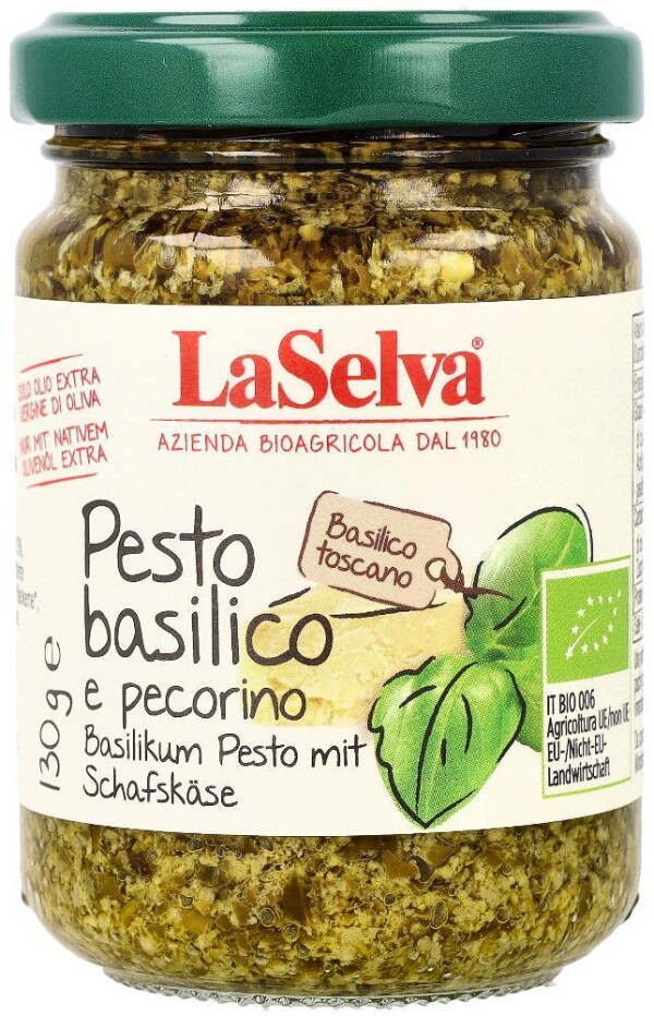 Basilikumpesto mit Pecorino und Olivenöl 130 g