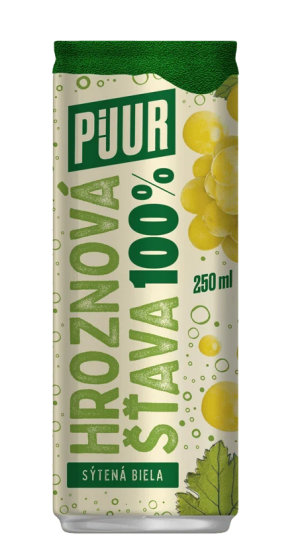PiJur Traubensaft, sprudelnd, weiß, 250 ml - Reklamnepredmety