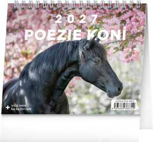 NOTIQUE Tischkalender Poesie der Pferde CZ 2027, 16,5 x 13 cm - Reklamnepredmety