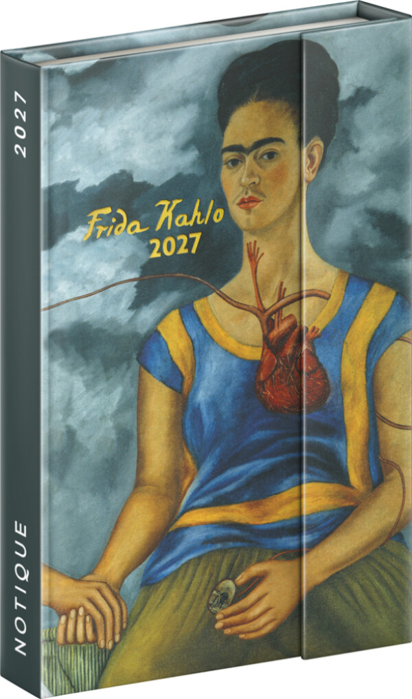 NOTIQUE Magnetischer Wochenplaner Frida Kahlo 2027, 11 x 16 cm