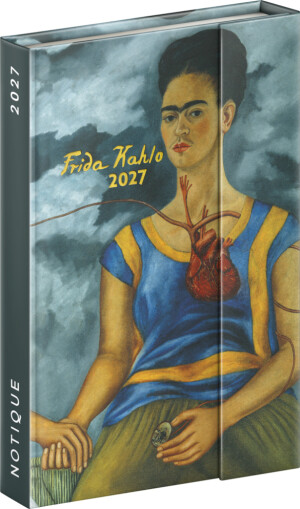 NOTIQUE Magnetischer Wochenplaner Frida Kahlo 2027, 11 x 16 cm - Reklamnepredmety