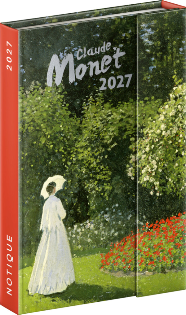 NOTIQUE Magnetischer Wochenplaner Claude Monet 2027, 11 x 16 cm