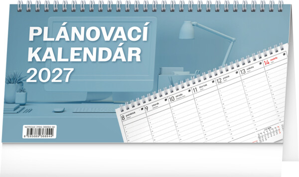 NOTIQUE Tischkalenderplaner 2027, 25 x 12,5 cm