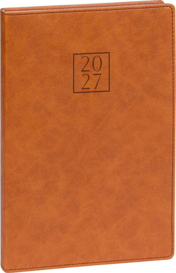 NOTIQUE Wochenkalender Prestigio 2027, braun, 15 x 21 cm