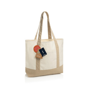SHOP LOCAL AWARE™ Tragetasche aus recycelter Baumwolle (350 g/m²) - Reklamnepredmety