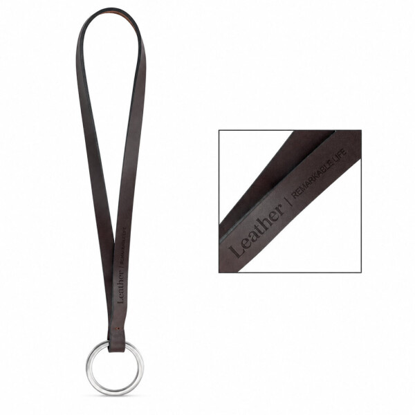 Bedrucktes Muster Lanyard LEDER Kurz Schmal (10 mm)