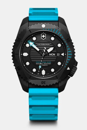 Victorinox Dive Pro Automatické hodinky 43 mm - čierny titán/modrá - Reklamnepredmety