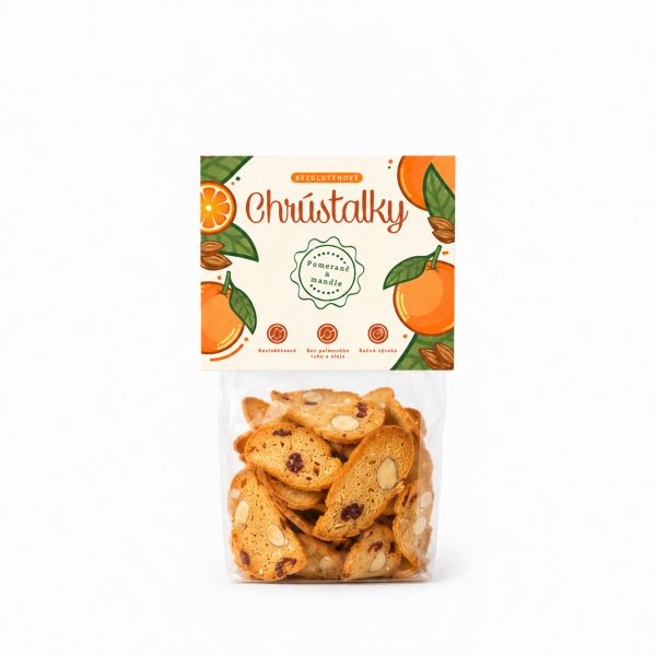 Chrústalky Glutenfreie Orangen und Mandeln, 50 g