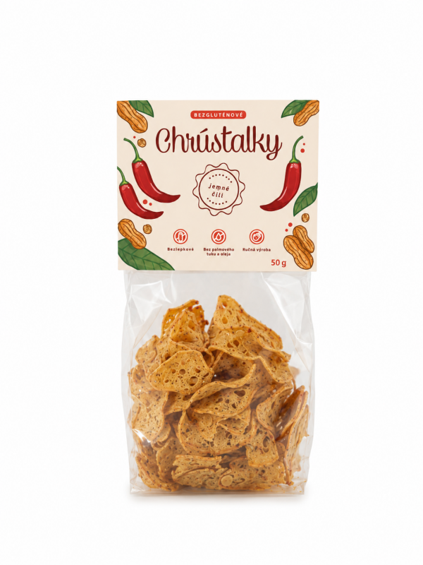 Chrústalky Glutenfreie, milde Chili-Erdnuss-Mischung, 50 g
