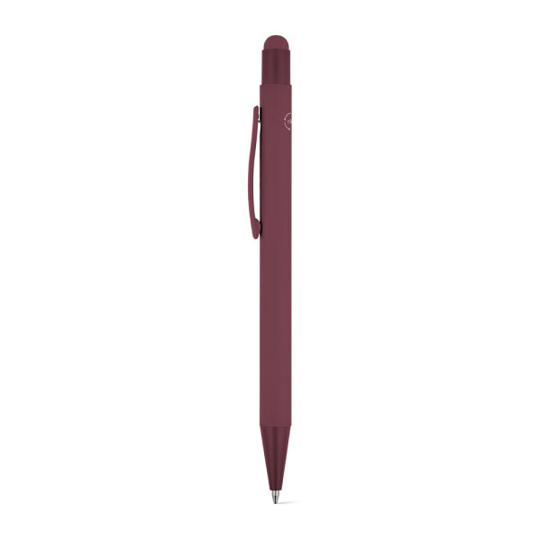 CLINT TOUCH. Kugelschreiber mit modernem Design aus recyceltem Aluminium (100% rAL) mit Gummibeschichtung