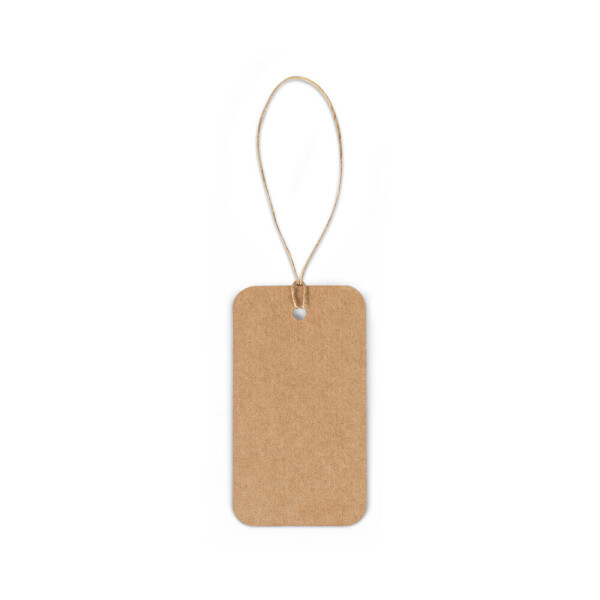 LABEL RECTANGULAR. Rechteckiges Etikett aus 100% Recyclingpapier (700 g/m²)