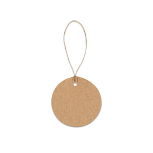 LABEL ROUND. Etikett aus 100 % Recyclingpapier (700 g/m²) in rundem Format - Reklamnepredmety