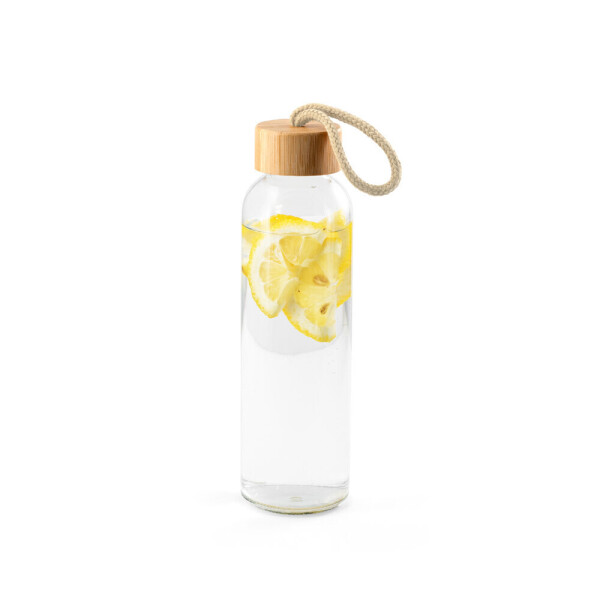 CROSBY. Glasflasche mit Bambusdeckel, 520 ml