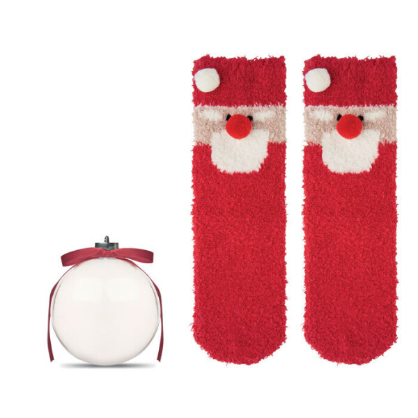 SNUG M Weihnachtsmann-Socken in Weihnachtskugel