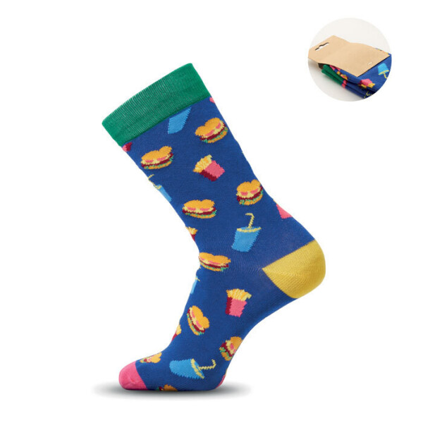 Lustige Socken mit witzigem Muster, Größe M