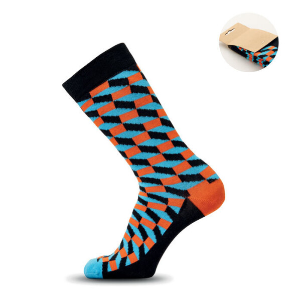 Lustige Socken mit witzigem Muster, Größe L