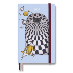 Moleskine Alice im Wunderland Kalender 2027, Größe L – blau (Tageskalender), rosa (Wochenkalender) - Reklamnepredmety