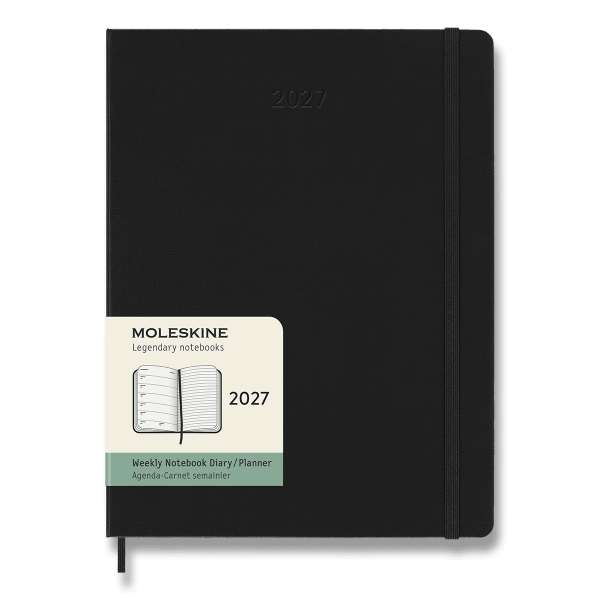 Moleskine-Kalender 2027 – Hardcover, XL, wöchentlich, schwarz-blau