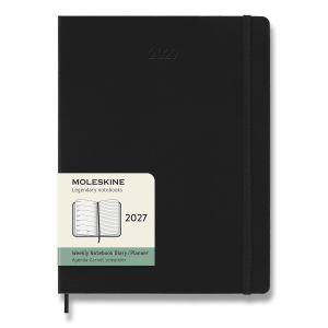Moleskine-Kalender 2027 – Hardcover, XL, wöchentlich, schwarz-blau - Reklamnepredmety
