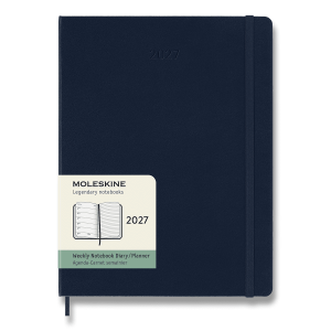 Moleskine-Kalender 2027 – Hardcover, XL, wöchentlich, schwarz-blau - Reklamnepredmety