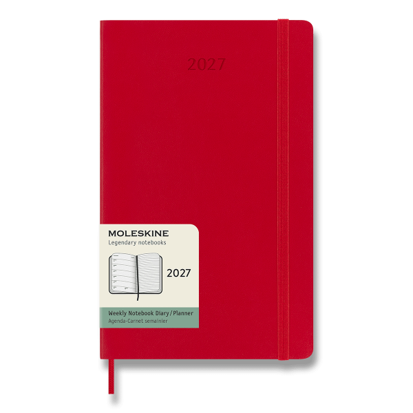 Moleskine Kalender 2027 – Softcover, Größe L, Wochenkalender, verschiedene Farben