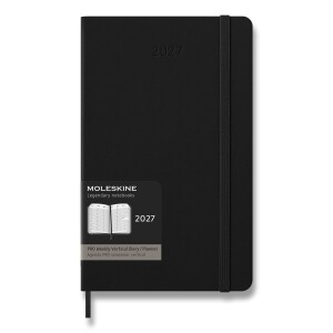 Moleskine PRO 2027 Kalender – Hardcover, Größe L, Wochenkalender, Hochformat, schwarz - Reklamnepredmety