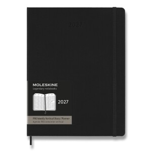 Moleskine PRO 2027 Kalender – Hardcover, XL, Wochenkalender, Hochformat, schwarz - Reklamnepredmety
